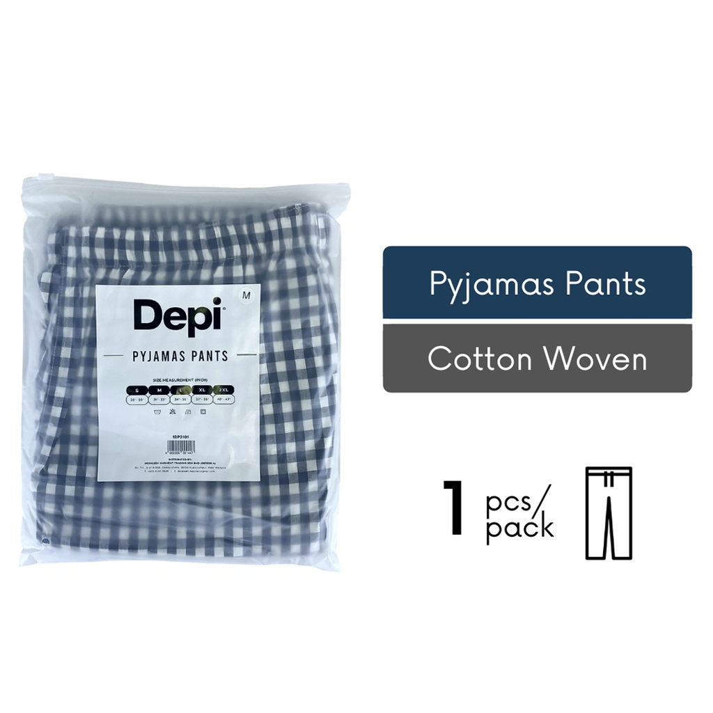 Men Long Sleepwear Pants Woven Cotton (1pc)
