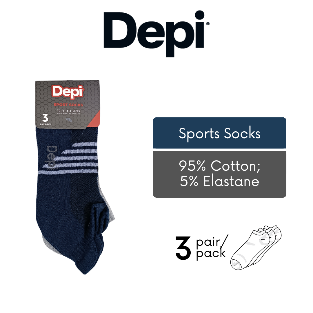 Men Sports Socks Extra Thick Cushion 3-pack