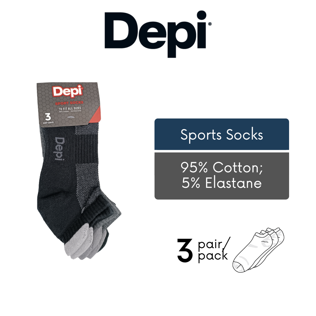 Men Sports Socks Extra Thick Cushion 3-pack