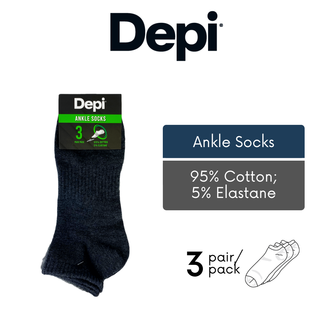 Men Premium Ankle Socks 3-pack