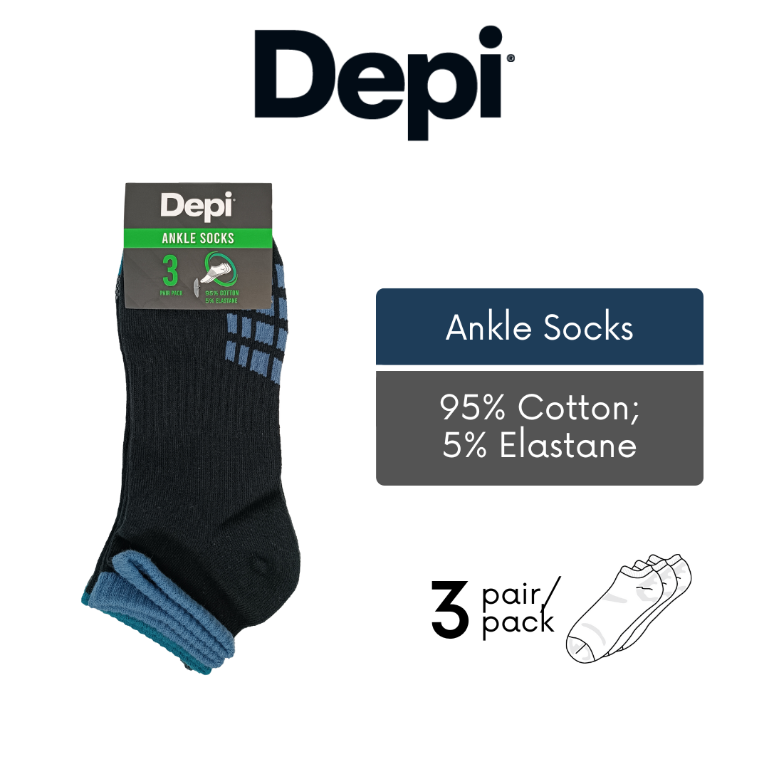 Men Premium Ankle Socks 3-pack