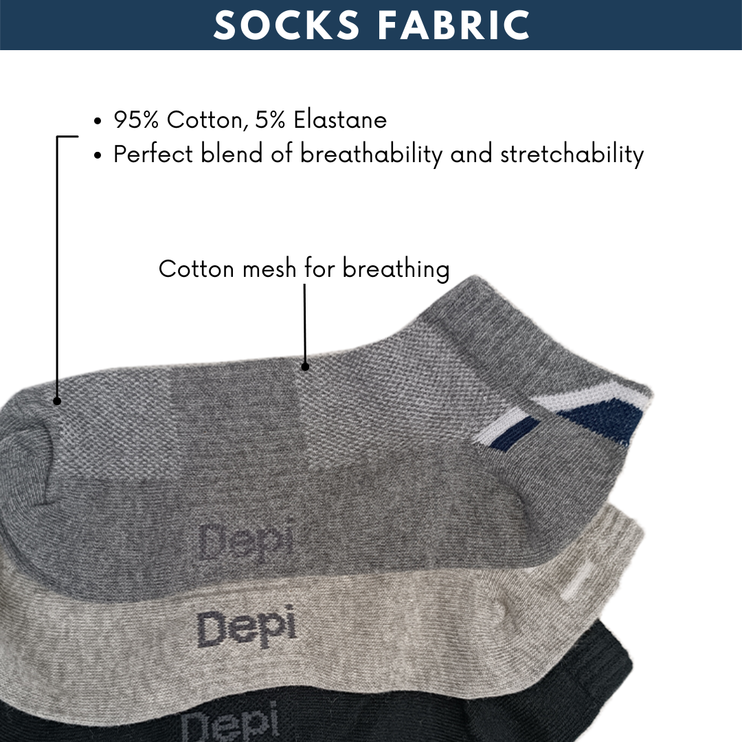 Men Ankle Socks 3-pack