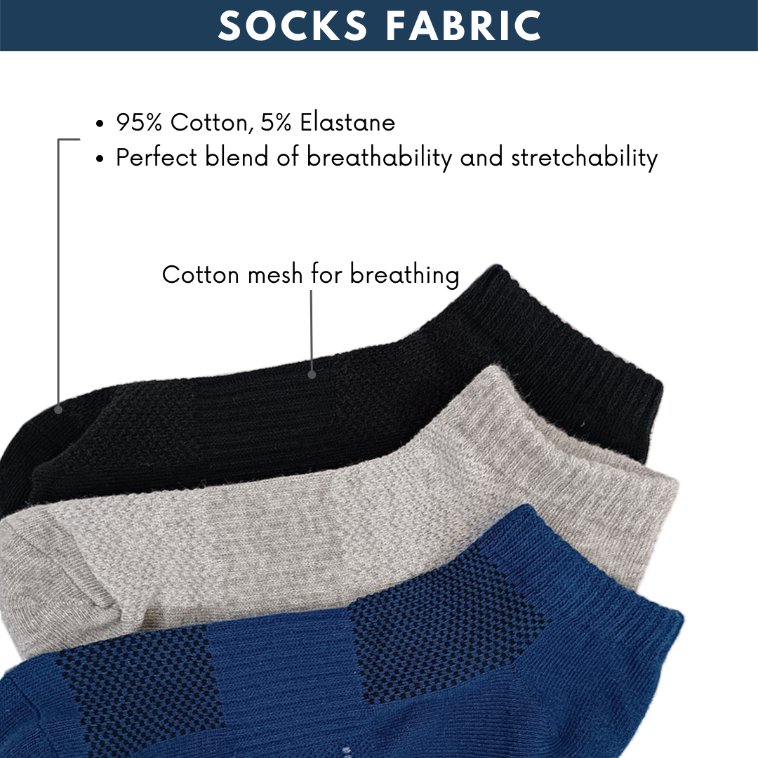 Men Ankle Socks 3-pack