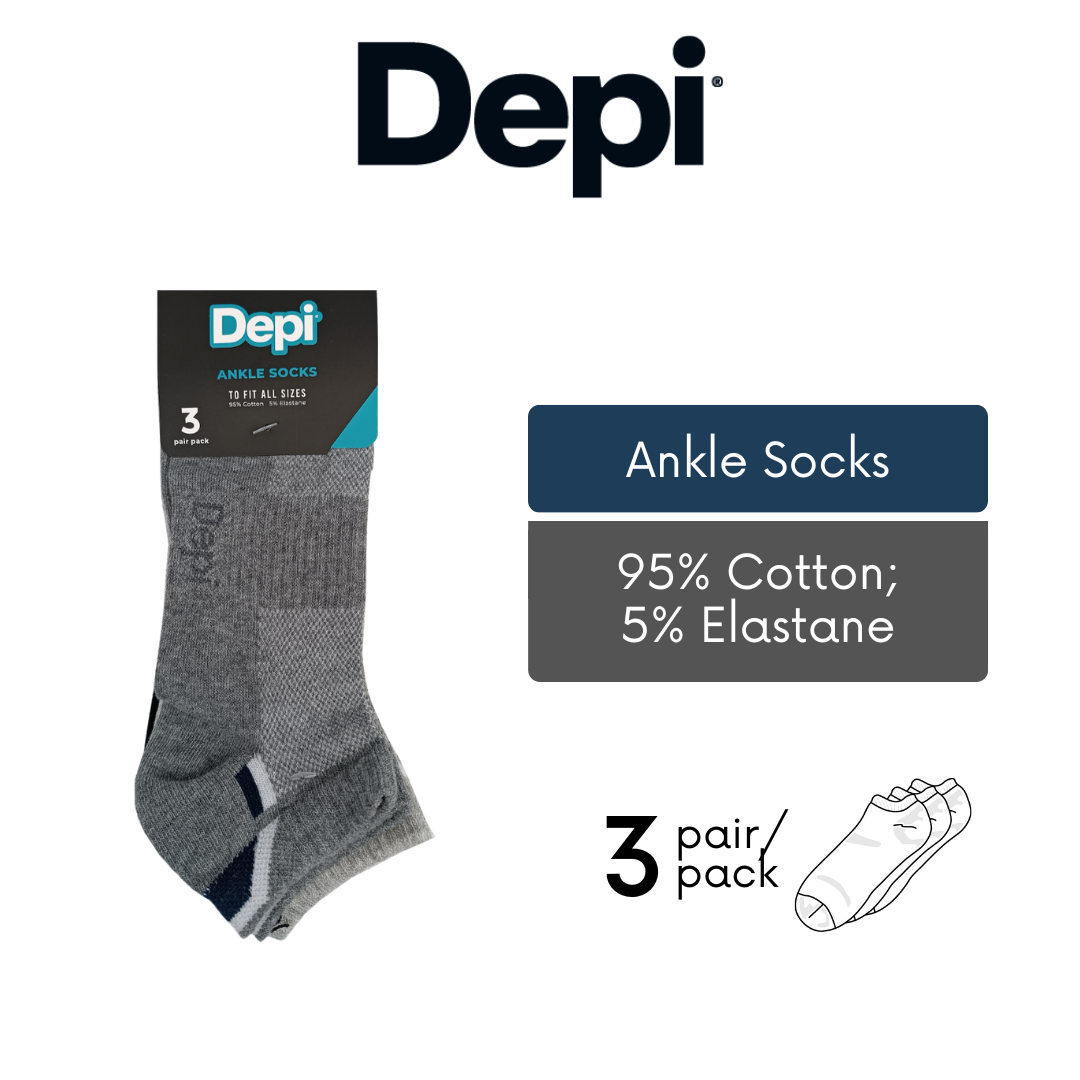 Men Ankle Socks 3-pack