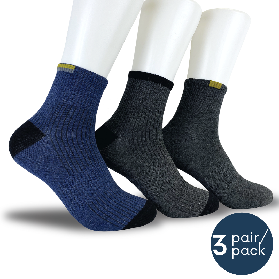 Men Quarter Socks 3-pack