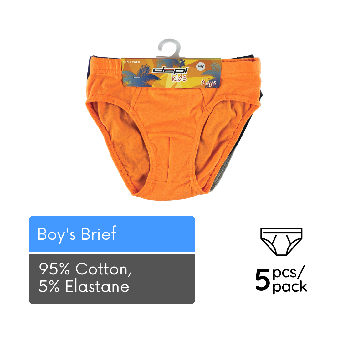 Kids Boys's Premium Cotton Brief (5pcs)