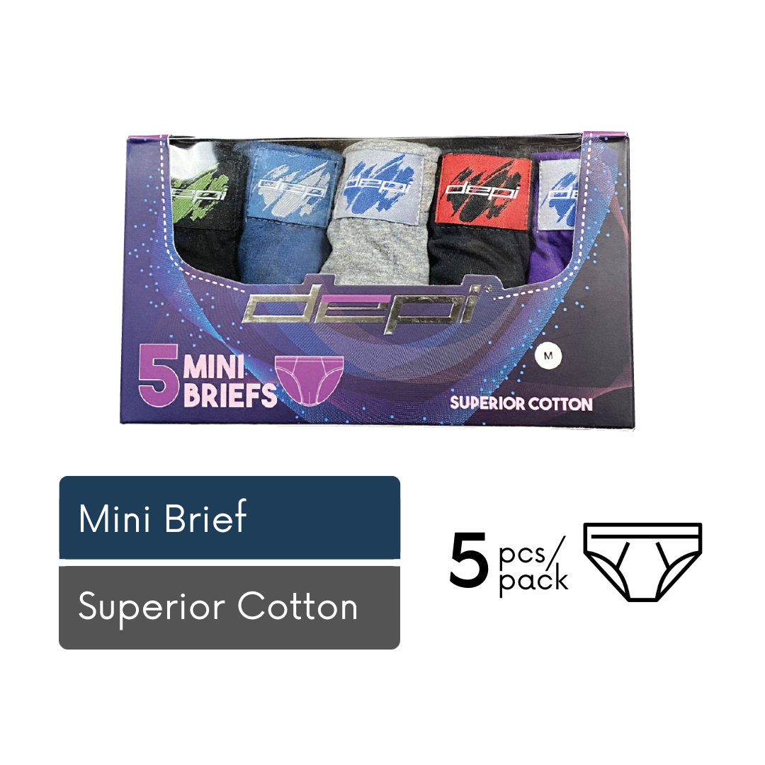 Men Underwear Brief 100% Cotton (5pcs)