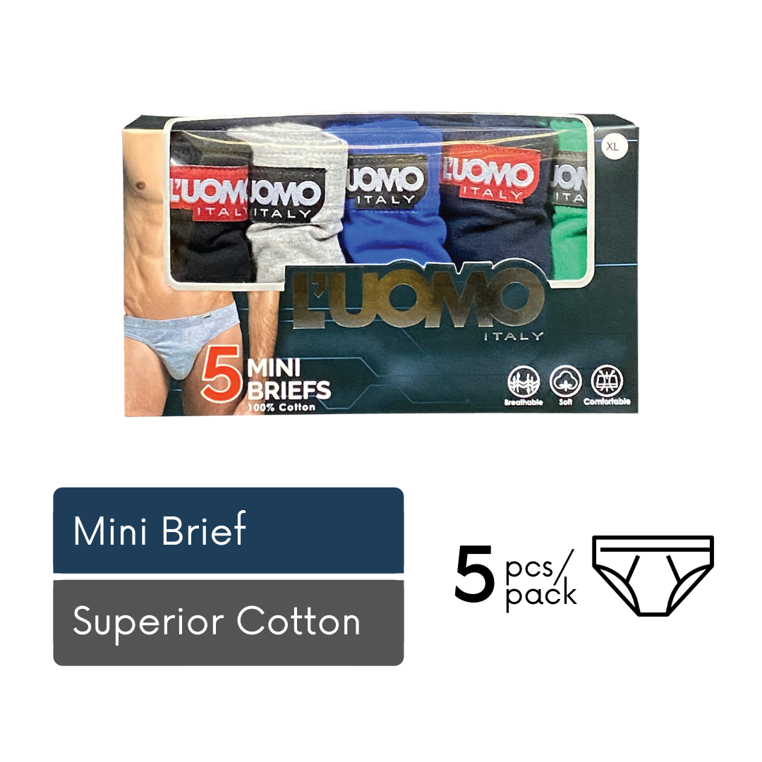 L'uomo Men Brief 100% Cotton (5pcs)