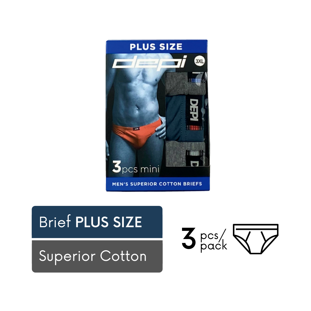 Men Underwear PLUS SIZE Brief (3pcs / 5pcs)