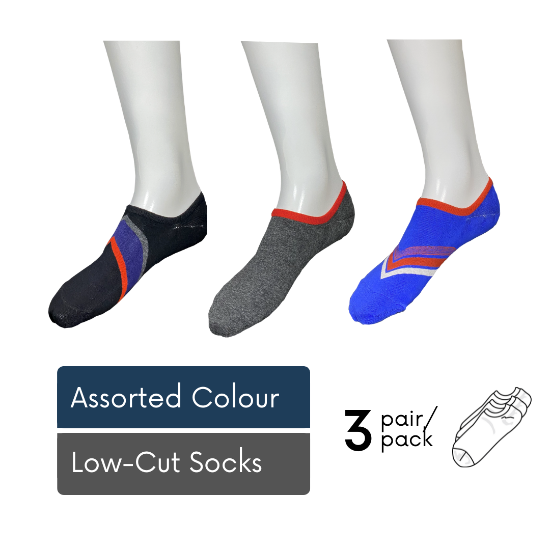 Men Low Cut Socks 3-pack