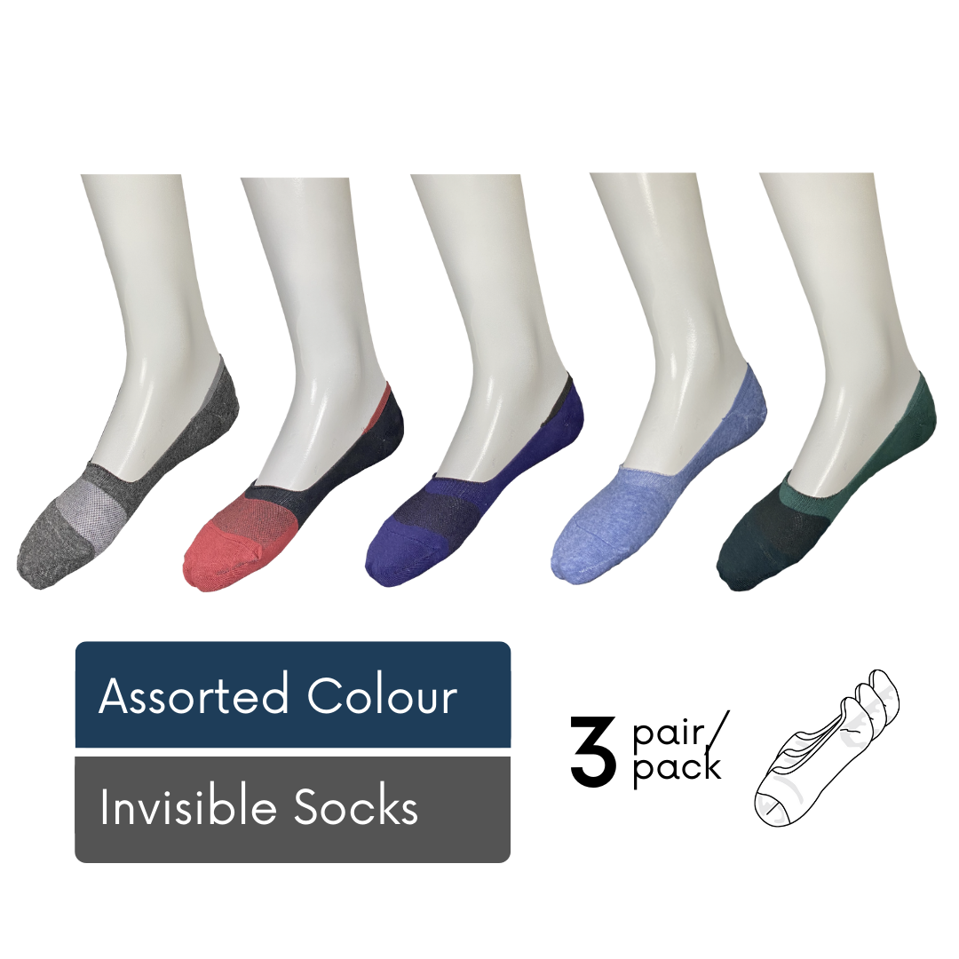 Men Invisible Socks 3-pack