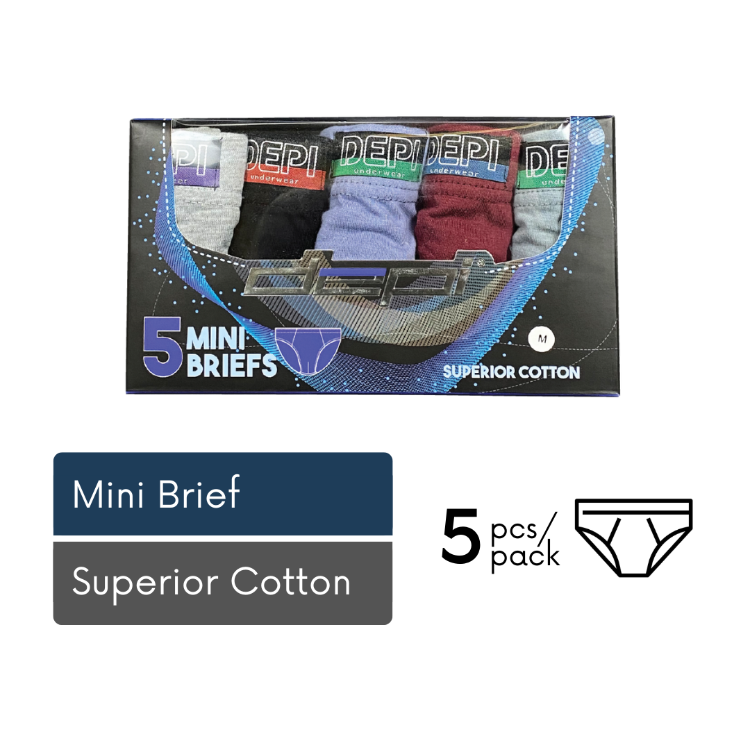 Men Underwear Brief 100% Cotton (5pcs)