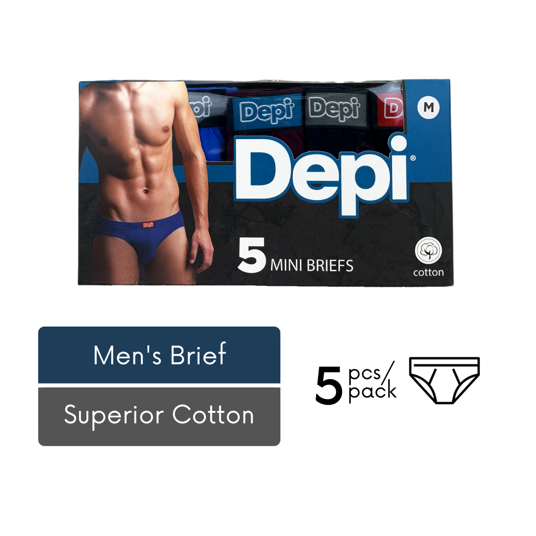 Men Underwear Brief 100% Cotton (5pcs)