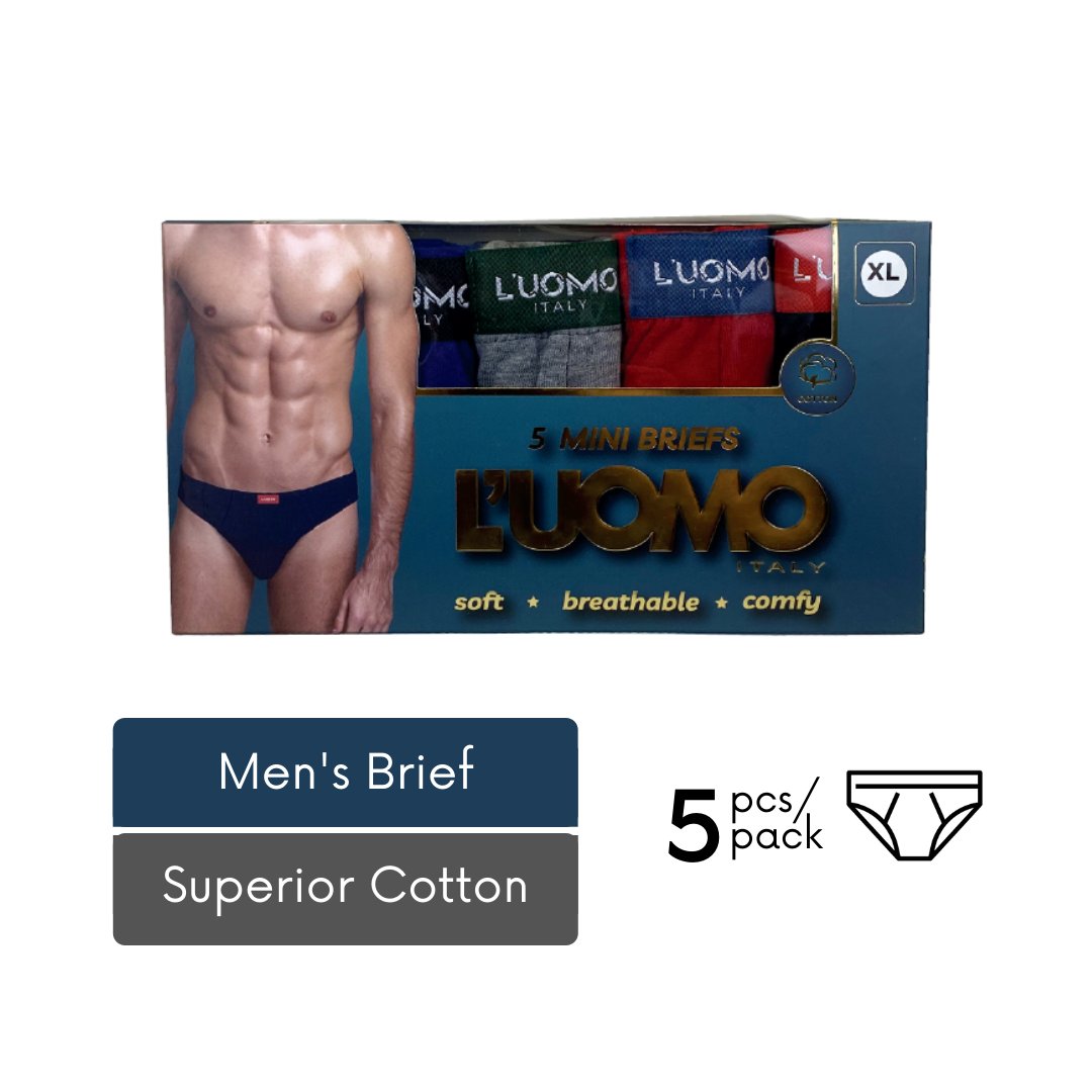 L'uomo Men Brief 100% Cotton (5pcs)