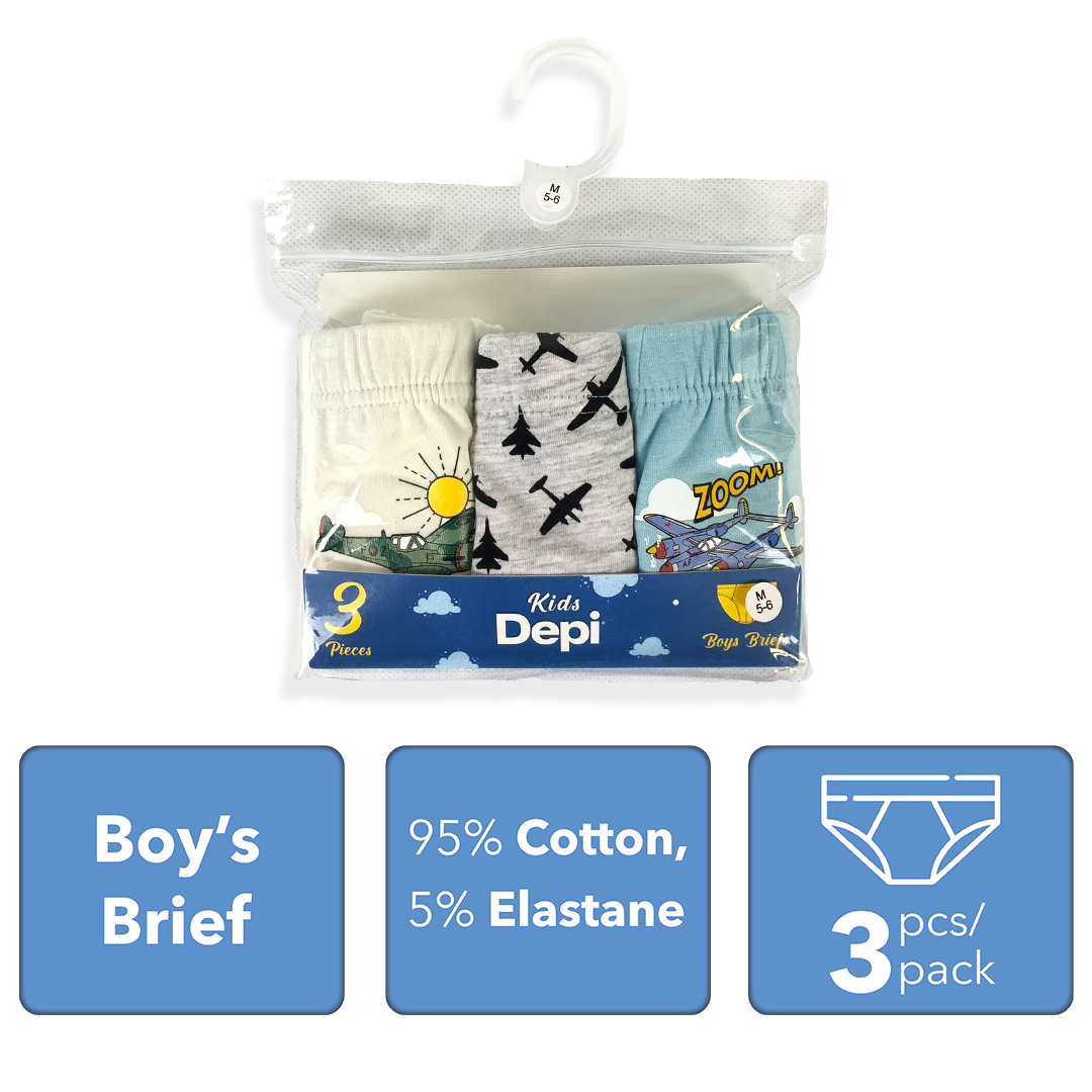 Kids Boy Premium Cotton Brief (3pcs)