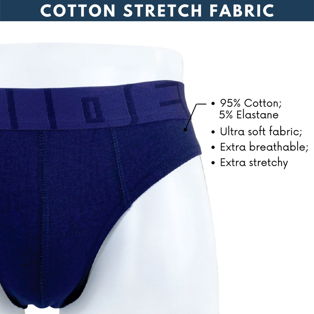 Men Premium Cotton Stretch Brief (3pcs)