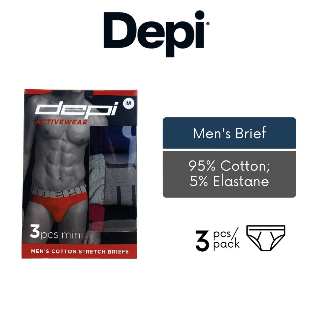 Men Premium Cotton Stretch Brief (3pcs)