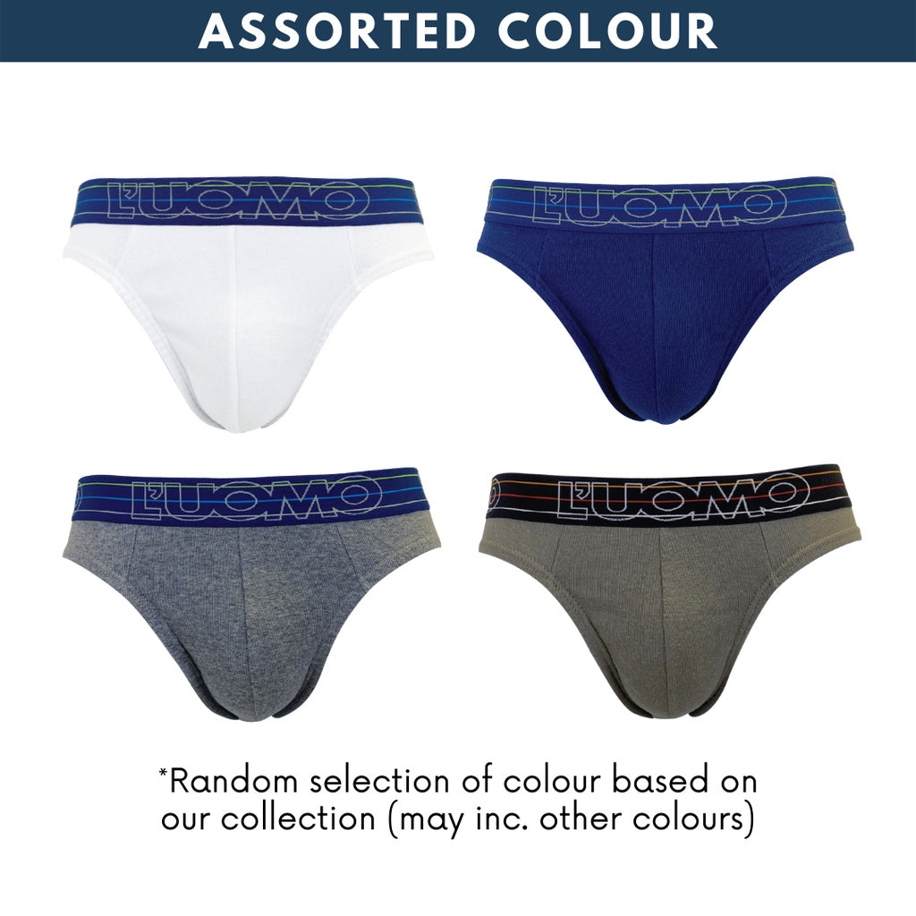 L'uomo Men Brief 100% Cotton (3pcs)