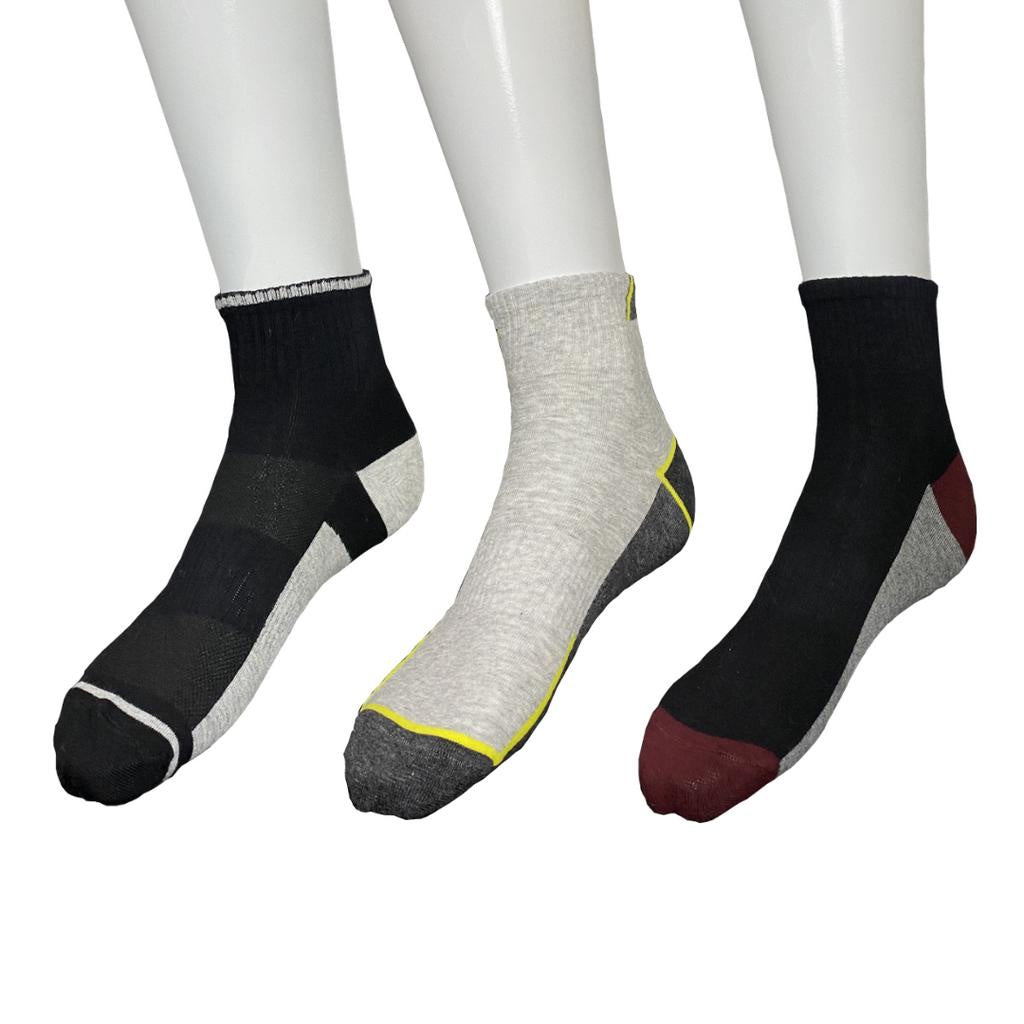 Men Quarter Socks 3-pack