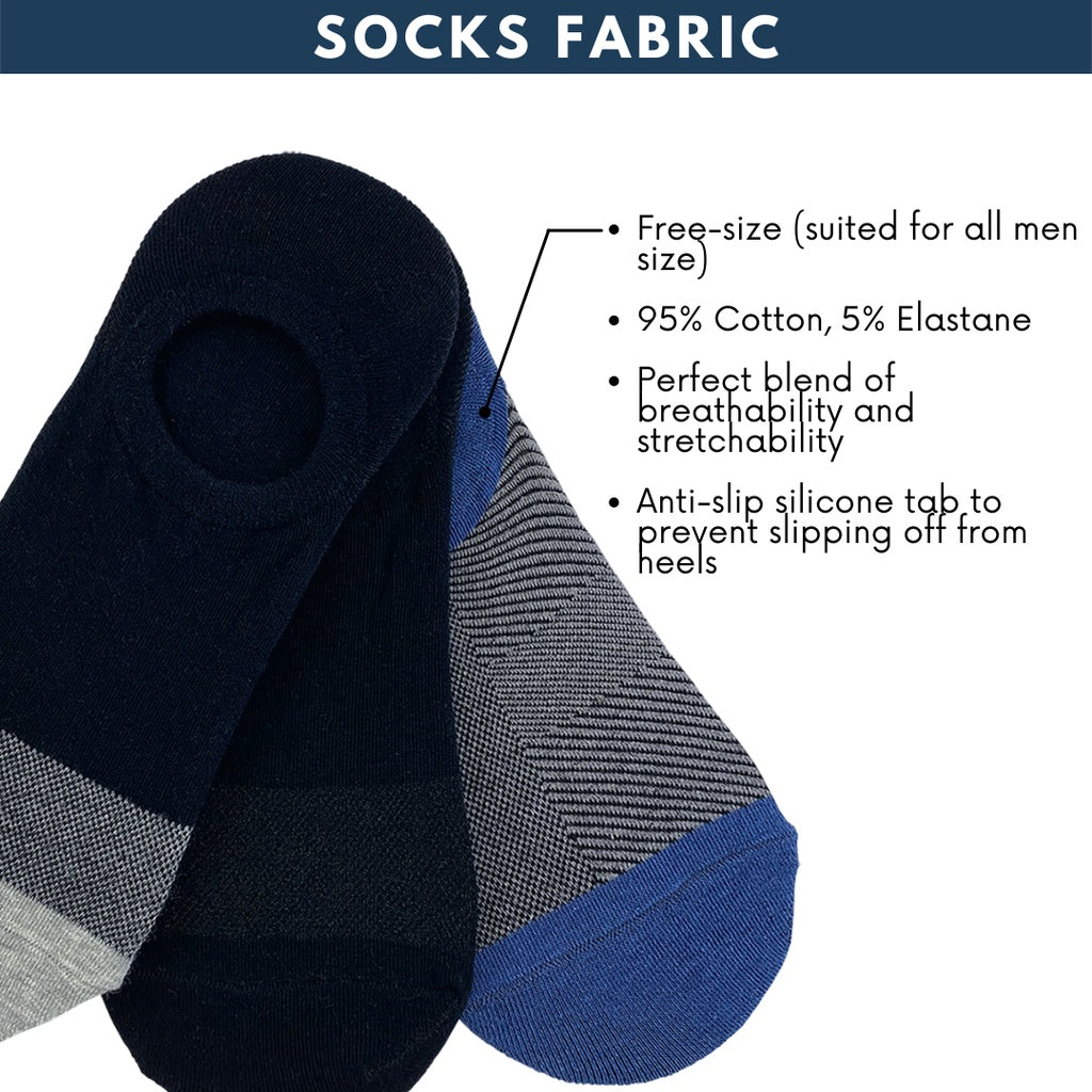 Men Low Cut Socks 3-pack
