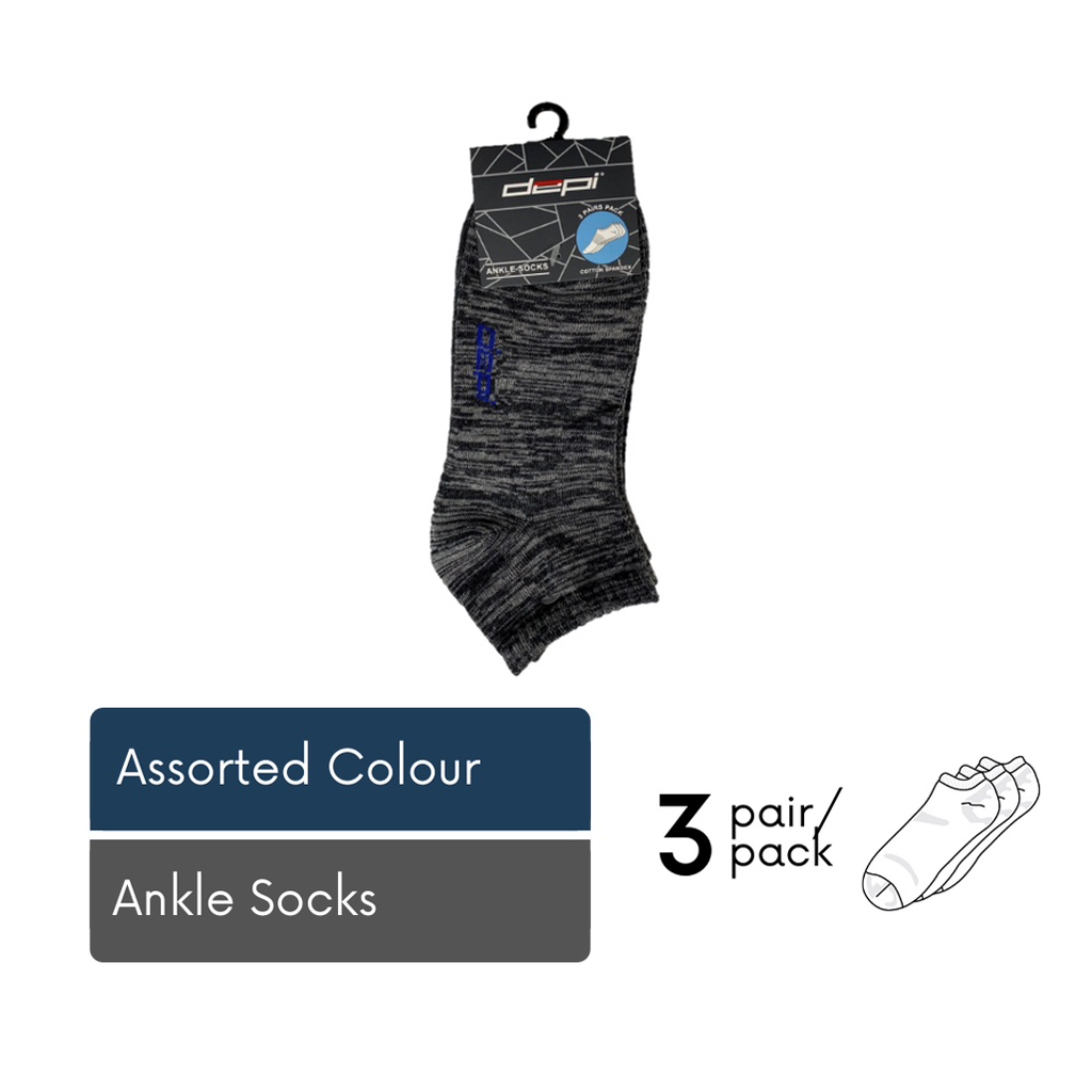 Men Ankle Socks 3-pack