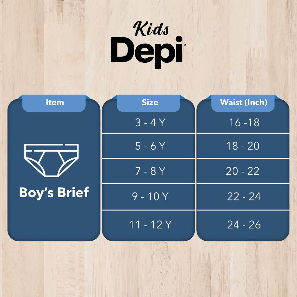 Kids Boy Premium Cotton Brief (3pcs)