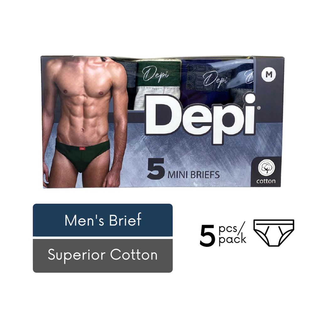 Men Underwear Brief 100% Cotton (5pcs)