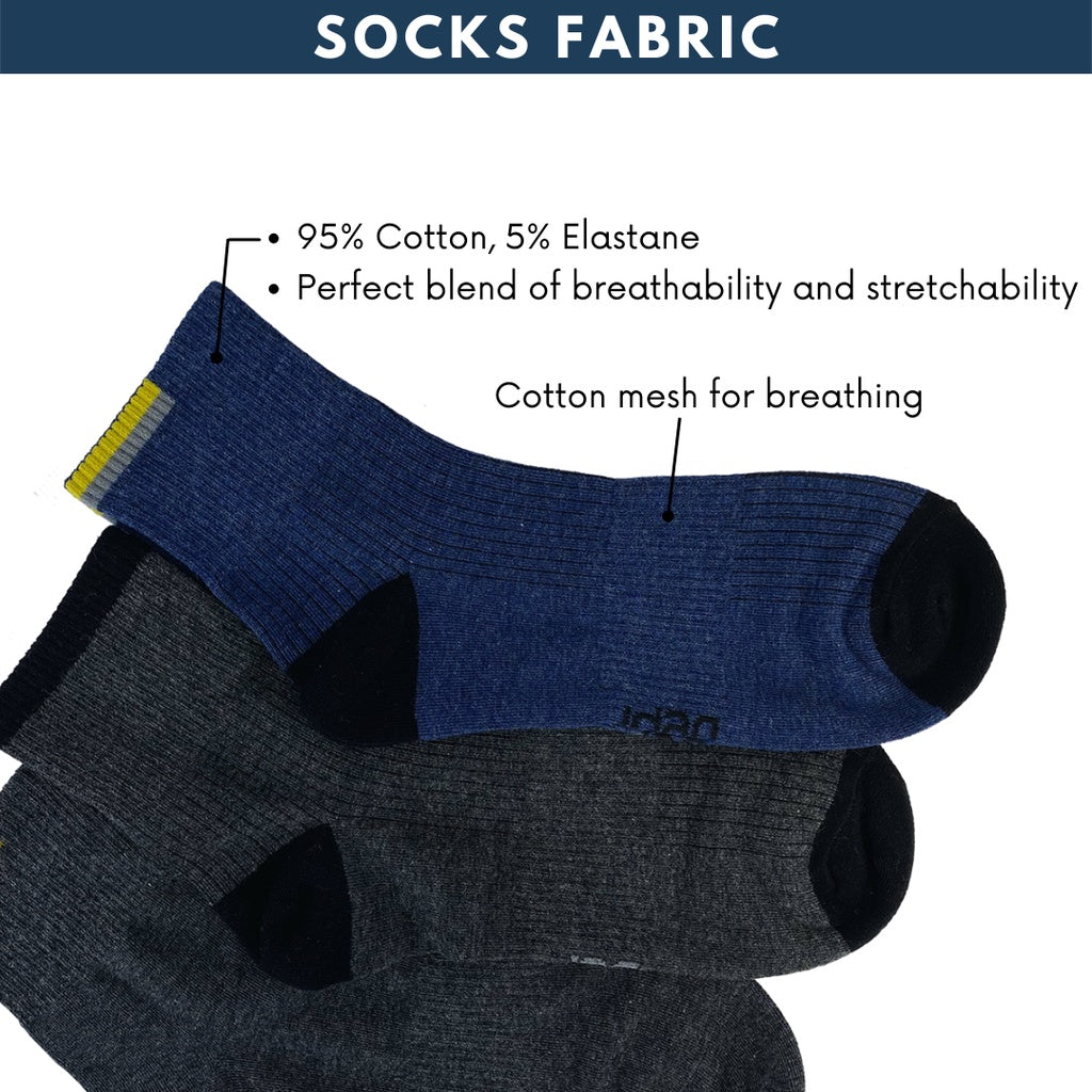 Men Quarter Socks 3-pack