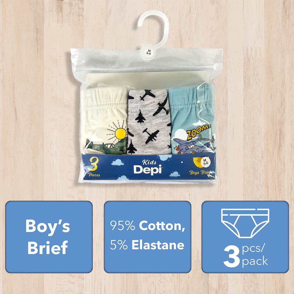 Kids Boy Premium Cotton Brief (3pcs)